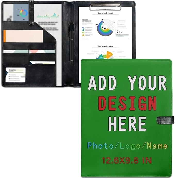 Personalized Padfolio with Logo, Custom Business Portfolio with A4/US Letter by LMPTOEI