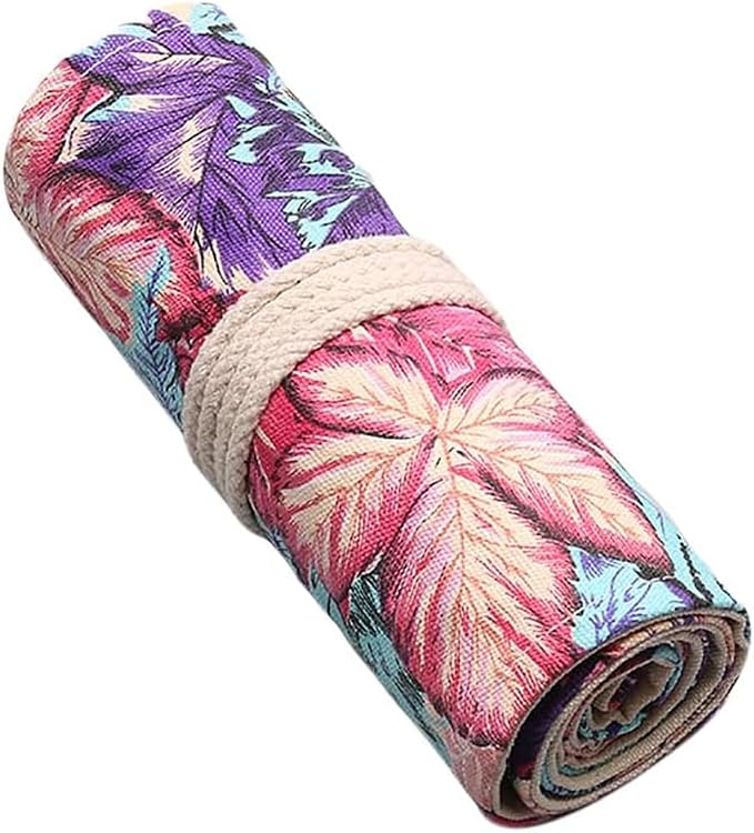 DIYOMR 12/24/36/72 Slots Pencil Wrap Pencil Rolls, Artist Colored Pencils Roll - Image 5