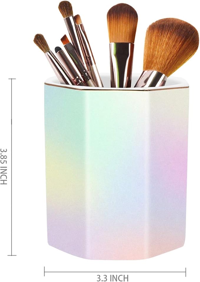 Pen Holder for Desk, Pencil Cup Holder Desktop Stationery Makeup Brush - Image 2