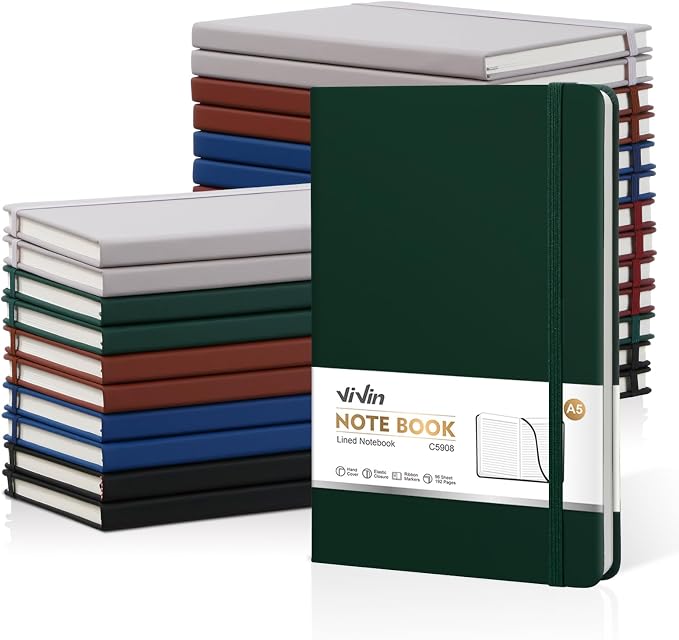 ViVin Lined Journal Notebooks for Professional Office Work, 192 Pages, Medium by ViVin