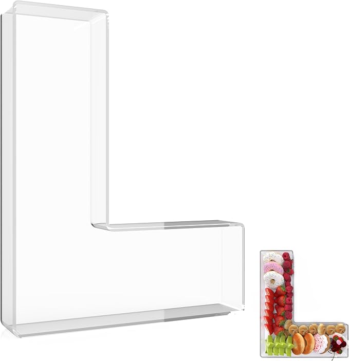 13.8" Extra Large Acrylic Letter Charcuterie Board Box, Reusable Fillable by RUFHVTY