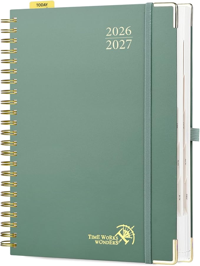 POPRUN 2026-2027 Daily Planner One Page Per Day, Large Size 8.5" x 12" by POPRUN