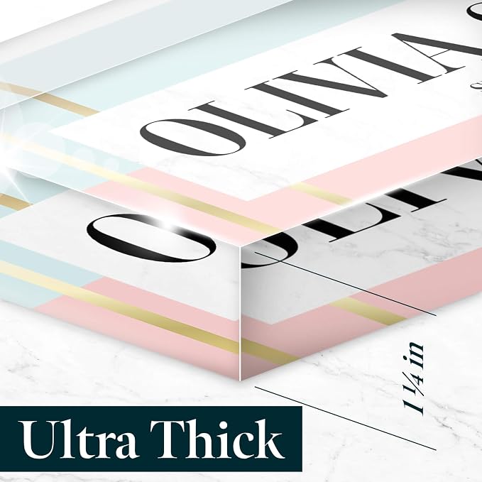 Desk Name Plate Personalized, Custom Name Plates 2½/x8 Inches, Thick - Image 4