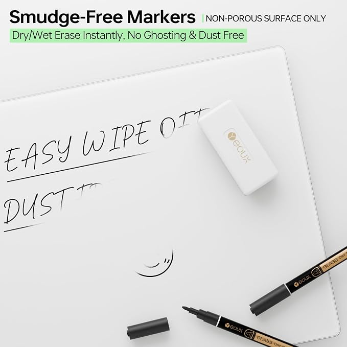YEOUX Dry Erase Markers for Glass Board | No Residue | Whiteboard Markers | 1mm - Image 4