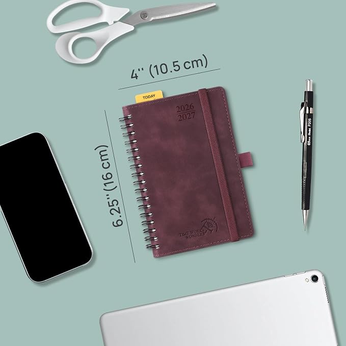 POPRUN Pocket Planner 2026-2027, Purse Size 4" x 6.25", Small Pocket Calendar - Image 2