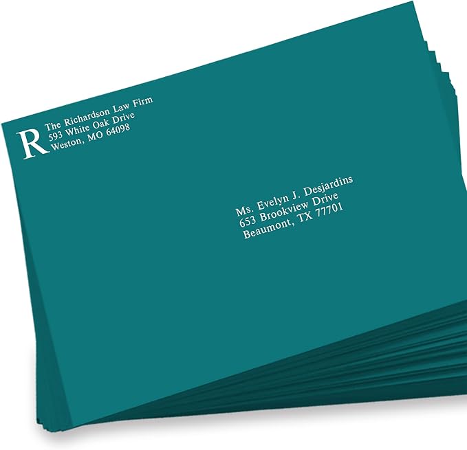 LUXPaper 9 x 12 Open End Envelopes | Peel & Press | Teal | 80lb. Text | 1 - Image 5