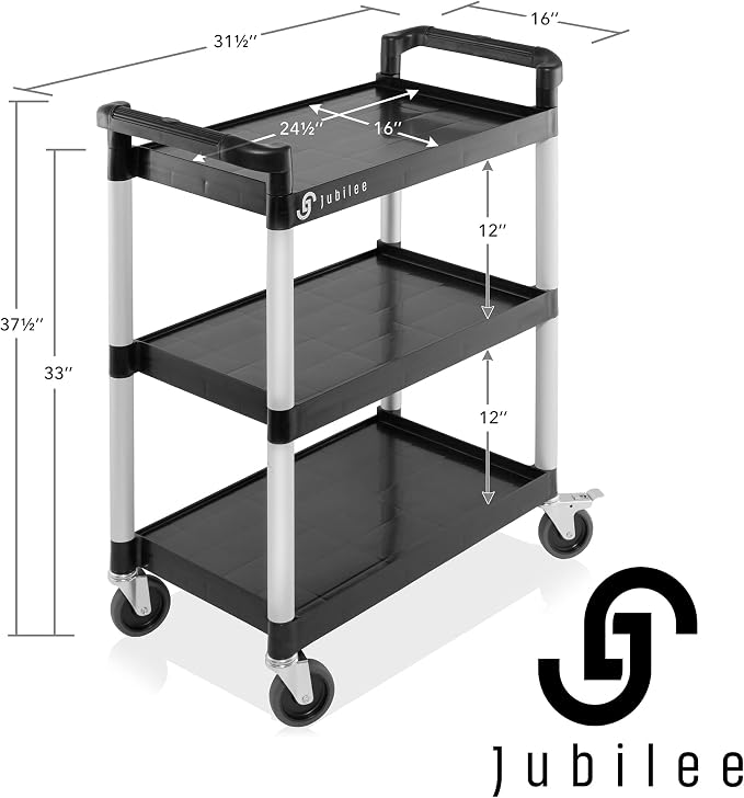 Jubilee Heavy-Duty 3-Tier Utility Service Cart - Image 5
