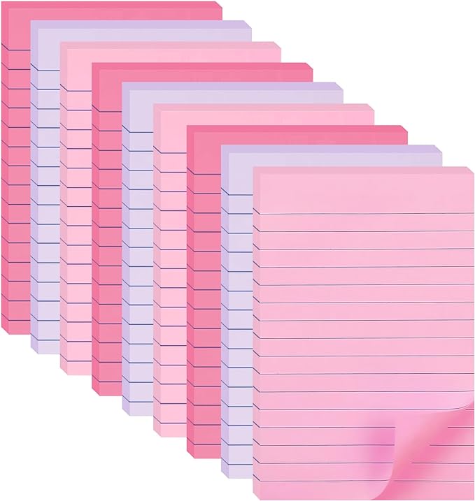 9 Pack Lined Sticky Notes 4X6 in Post Sticky Notes by HQCME