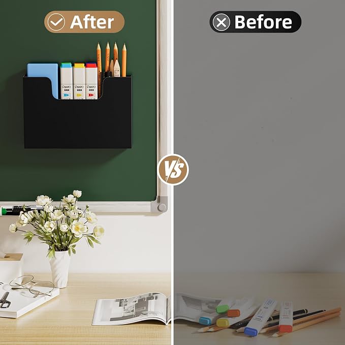 Marbrasse 2p Magnetic File Holder, Magnetic Hanging Wall File Organizer - Image 5