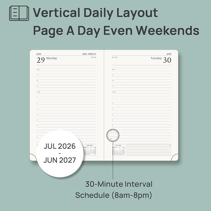 POPRUN 2026-2027 Daily Planner One Page Per Day - Image 3