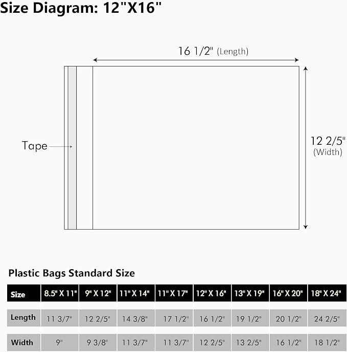 50 Pack Acid-Free Crystal Clear Sleeves Storage Bags - Image 2