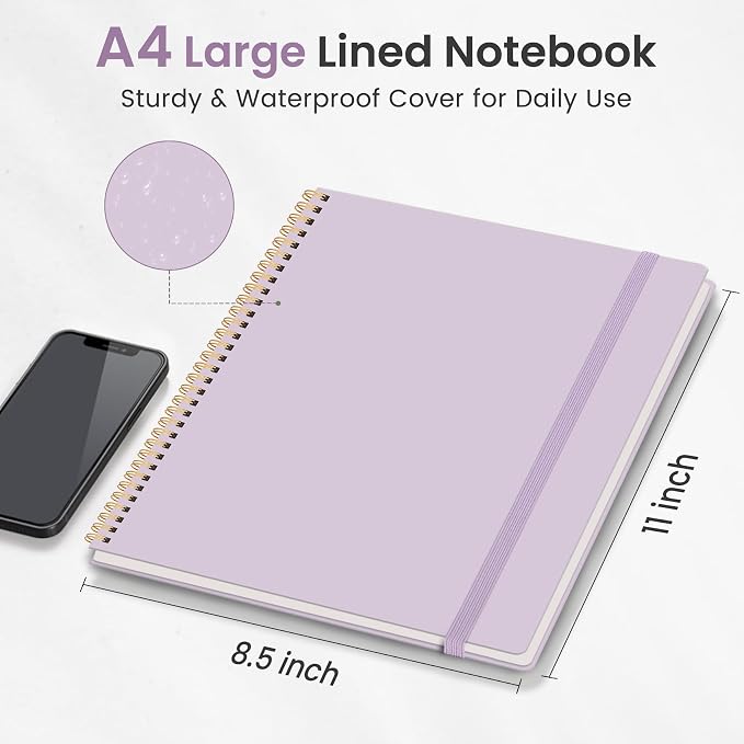 Taja Spiral Lined Notebook, 8.5"x11" Notebooks - Image 5