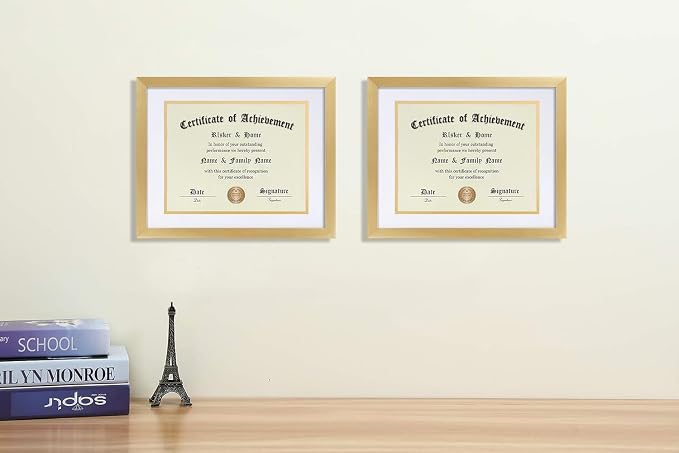 ELSKER&HOME 8.5 x 11 Certificate Frame Gold - Image 7