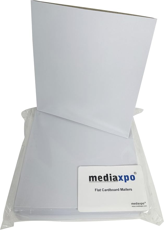 Mediaxpo 50 CD/DVD White Cardboard Jackets Cover NO FLAP by mediaxpo