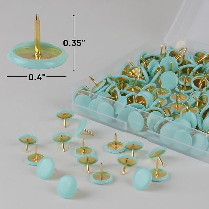 200PCS Thumb Tacks Flat Push Pins Wall Tacks Round Head Thumbtack - Image 2