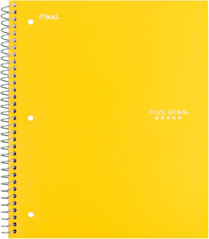Five Star Spiral Notebook, 3 Subject, Wide Ruled, 150 Sheets | 10-1/2" x 8" - Image 8