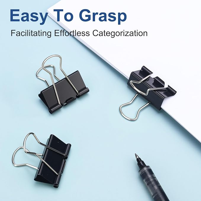 150 PCS Binder Clips Assorted Sizes, Extra Large Medium Small Mini and Micro - Image 4