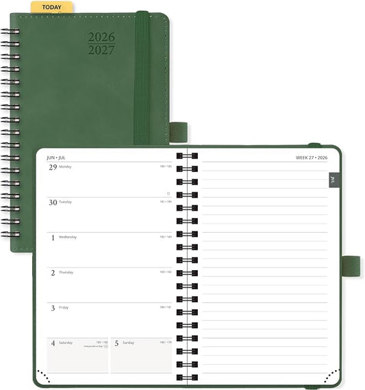 POPRUN Pocket Planner 2026-2027, Purse Size 4" x 6.25", Small Pocket Calendar by POPRUN