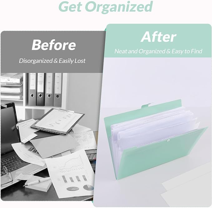 SKYDUE Accordion File Organizer, Expanding File Folder - Image 5