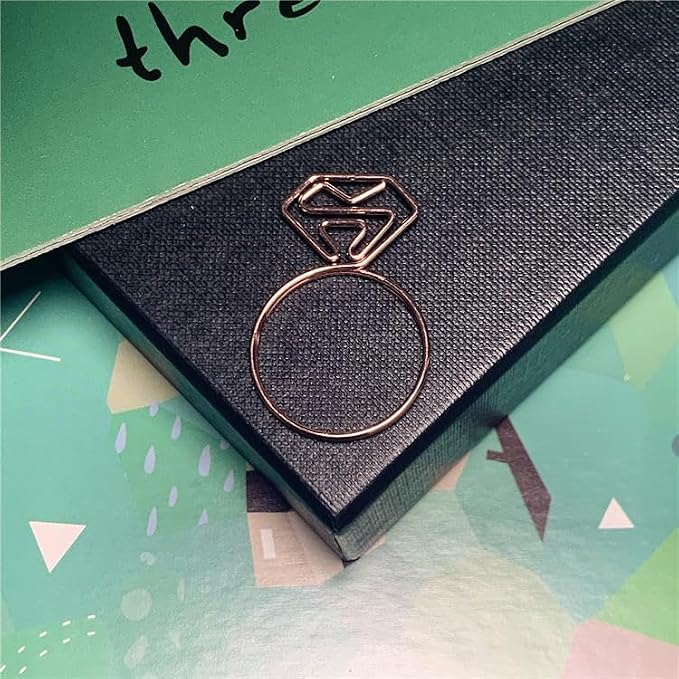 OWLFAVO 36pcs Diamond Ring Shape Paper Clips - Image 5