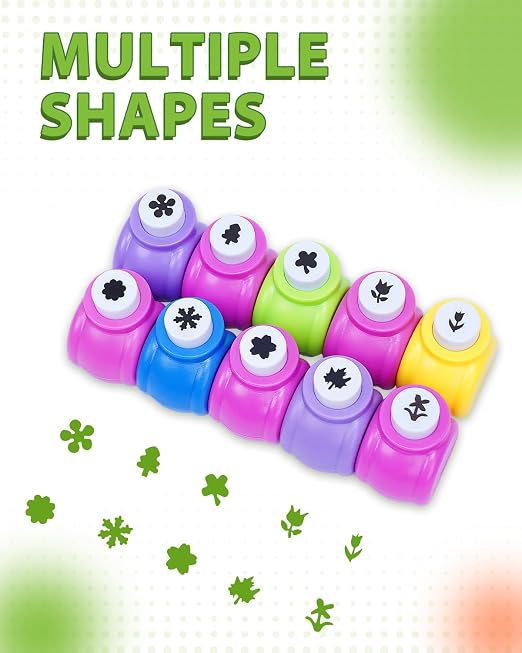 UCEC 10PCS Flower Hole Punch for Kids, Paper Punch Shapes for Crafting - Image 3