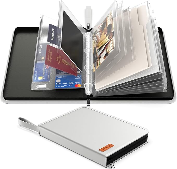 Important Document Organizer Zipper Binder, Fireproof Document Bag by Viesembo