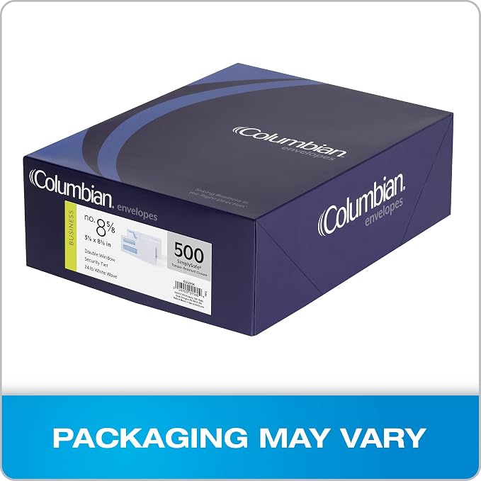Columbian #8-5/8 Security Envelopes, Double Window Self Seal Envelopes - Image 8