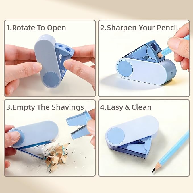 Dual-Hole Pencil Sharpener 4 Pack - Image 4