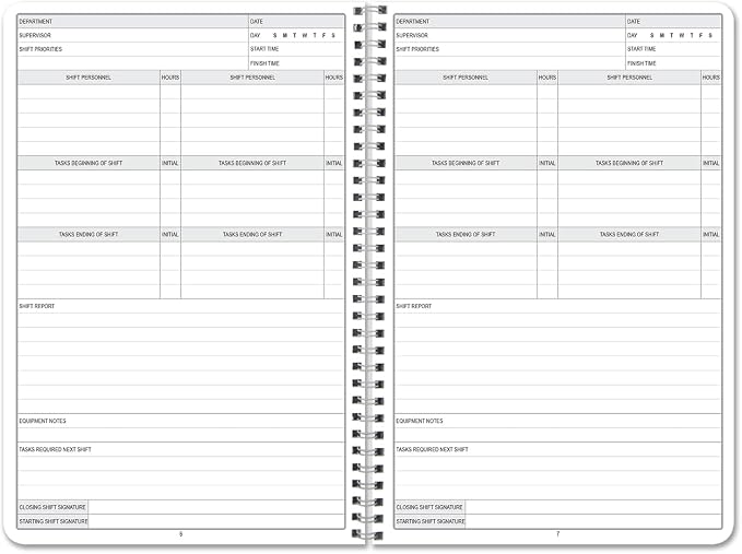 BookFactory Shift Handover Log Book Shift Hand Over Communications Logbook - Image 3