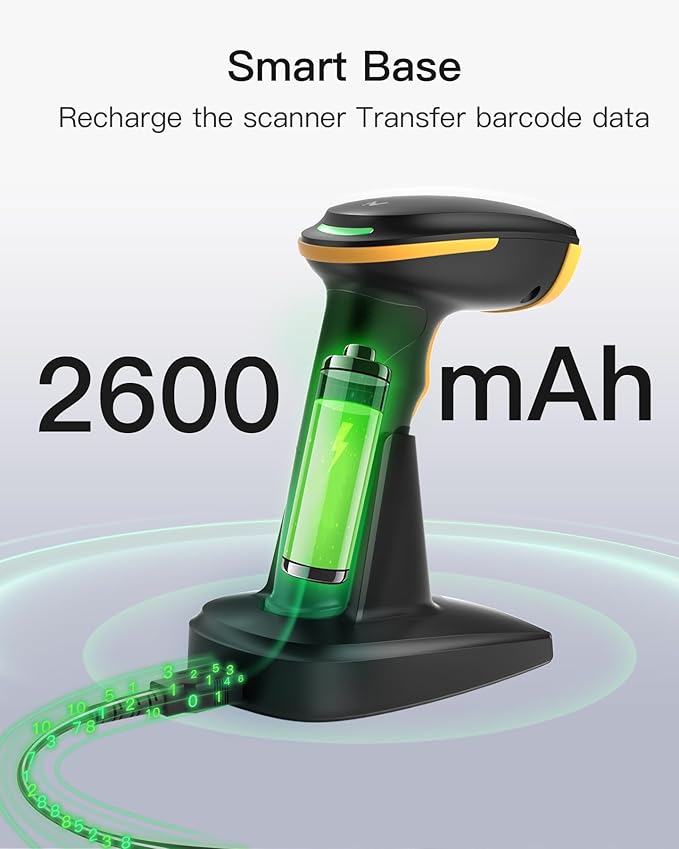 Inateck Bluetooth Barcode Scanner 2D, Wireless 2D QR Code Scanner - Image 3