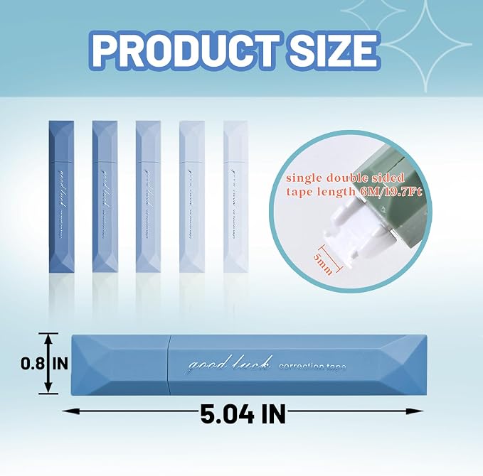 5Pcs Mini White Out Correction Tape, Portable White Out Tape - Image 2