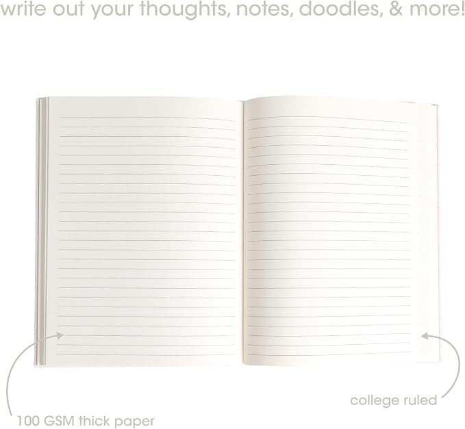 Pearhead Fabric Hardcover Journal Notebook 6x8 – Pointelle Embroidered - Image 4