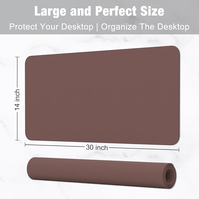 Hsurbtra Desk Pad, XL Extended Mouse Pad, Waterproof Desktop Blotter Protector - Image 3