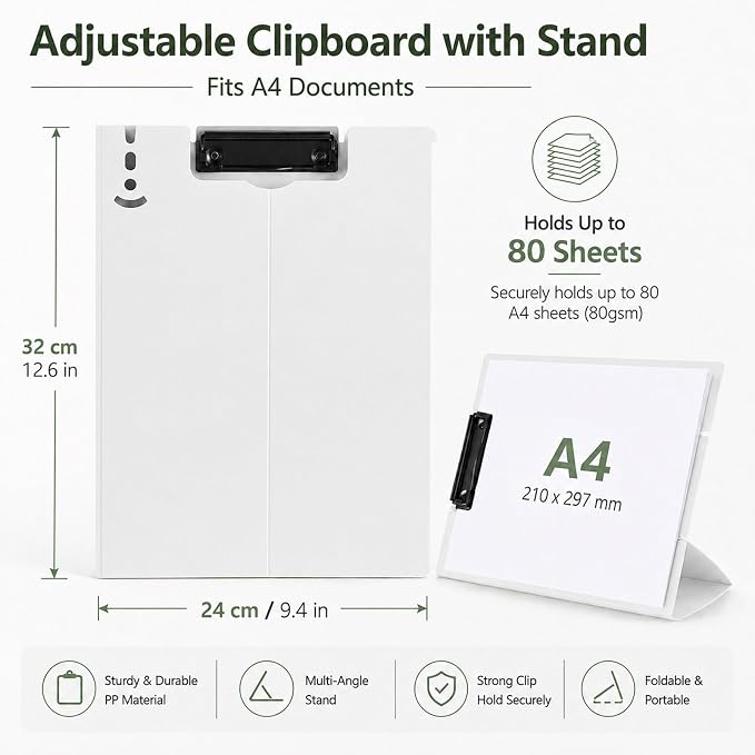 Free Standing Clipboard Foldable and Desktop Document Stand - Image 2