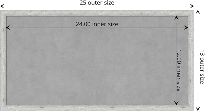 Amanti Art Silver Framed Magnetic Board 13x25 Small Vision Board - Image 4