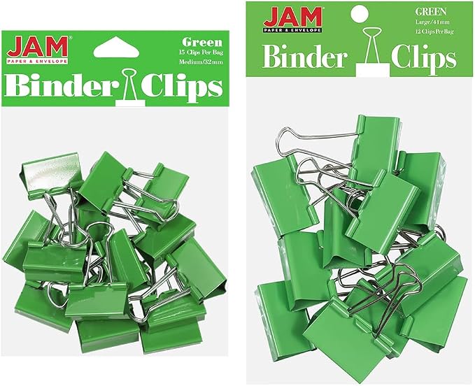 JAM PAPER Colorful Binder Clips Assortment by JAMPaper
