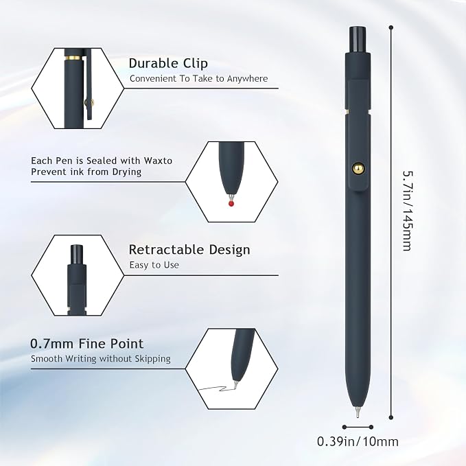 Ddaowanx Gel Pens, 0.7mm Quick Dry Fine Point Smooth Writing Pens, Cute Office - Image 3