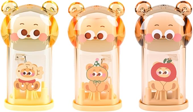 Cute Bear Stationery Set, Including 3Pcs Cute Bear Pencil Sharpeners, Kawaii by Unknown