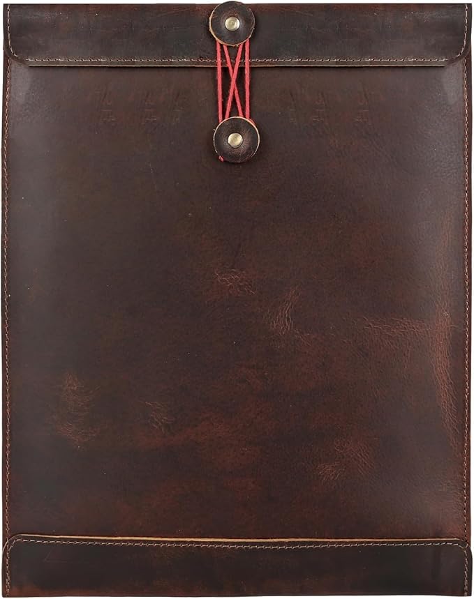 Leather Mailing Envelope Document Holder, Leather Portfolio Binder, A4 Letter by MILITARIASTUFFS