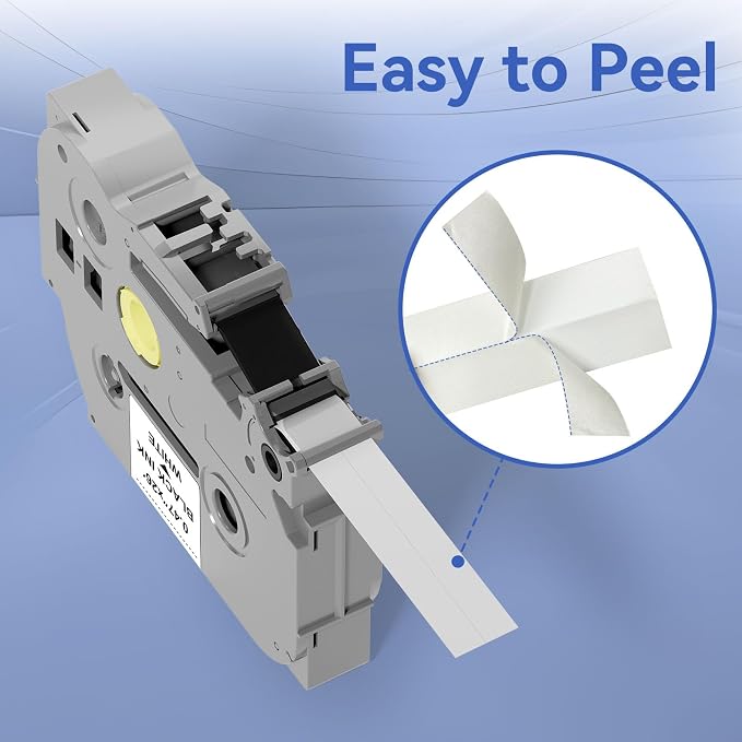 5pack 12mm 0.47 TZe TZ Tape Laminated White Label Maker Tape Replacement - Image 3