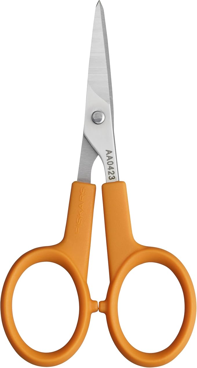 Fiskars 98087097J Curved Craft Scissors, 4 Inch, steel and orange by Unknown