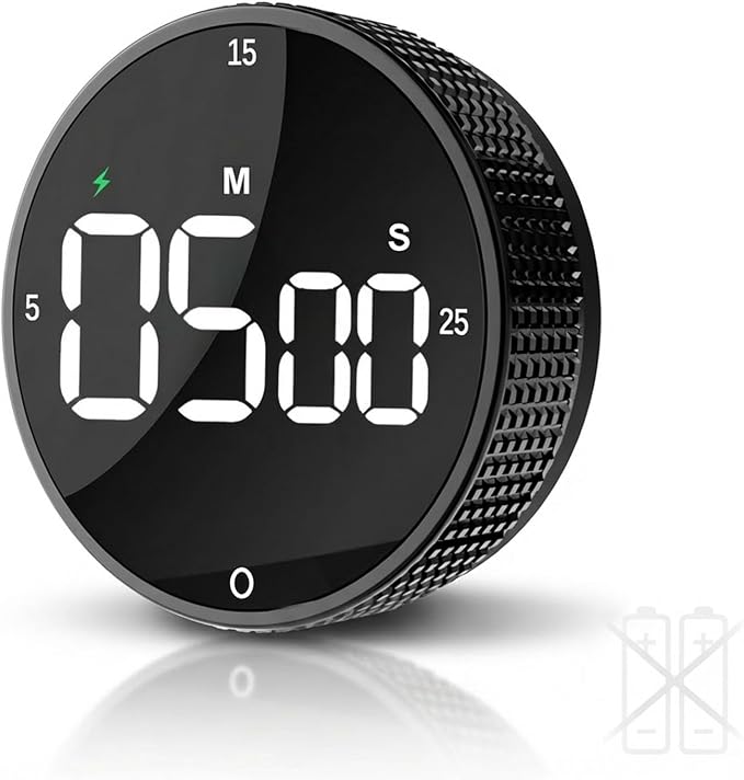 Rechargeable Magnetic Kitchen Timer, LED Countdown/Count-Up Timer, Supports by TLTWHS%7CHomeHelpers