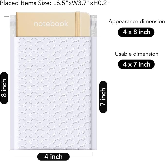 Fuxury White Bubble Mailers 4x8" 4000 Pack, Waterproof Padded Envelopes Self - Image 2
