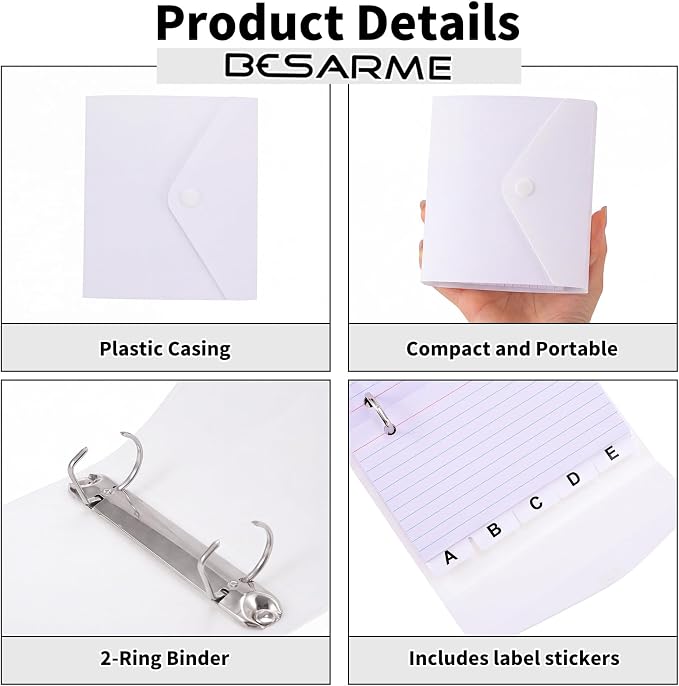 3x5 Index Card Holder Organizers Case Binder - Image 4