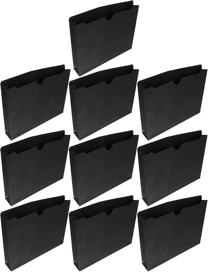 VANZACK 10pcs A4 Size Manila File Folders Wide Bottom Tear Resistant Paper by VANZACK