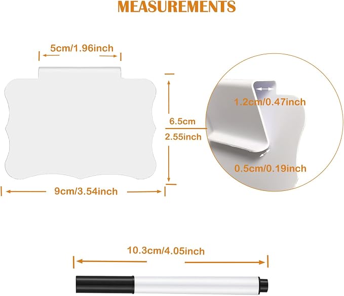 Basket Labels Clip, Include 20 Kitchen Clip Label Holder Removable PVC Bin - Image 2