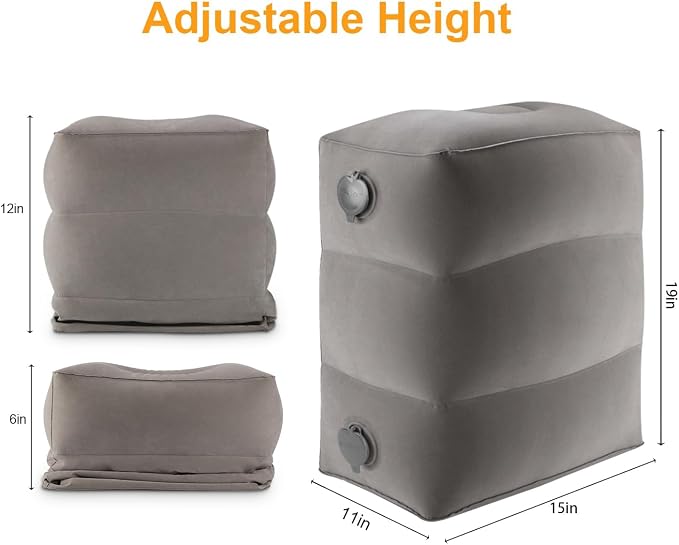 Inflatable Foot Rest/Leg Pillow | Adjustable Height | Make a Flat Bed - Image 2