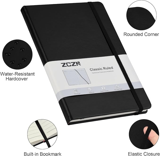 ZCZN 8 Pack Hardcover Journal Notebooks, A5 Lined Journals - Image 3