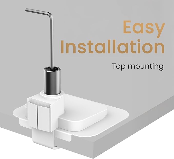 BenQ BSH02 Ergo Monitor Arm -Gas Spring Monitor Stand for Up to 45'' & 44lbs Screens, Heavy Duty, Quick Installation, No Sagging, Top Clamp and Grommet Base, Reinforcement Plate, VESA 75x75 &100x100mm-DeskLoop Office
