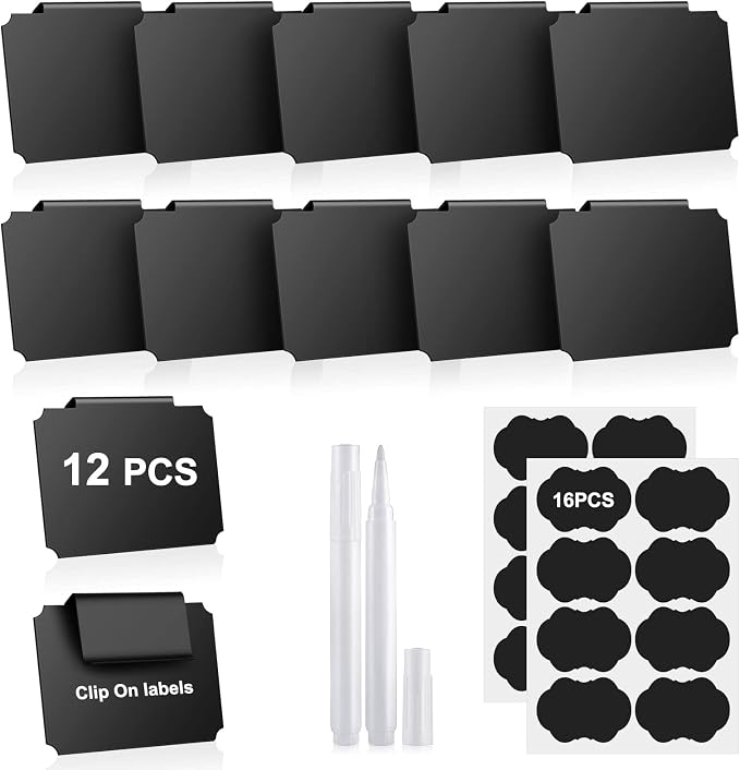 12PCS Basket Labels, Premium Bin Basket Labels Clip On, Pantry Basket Labels - Image 8